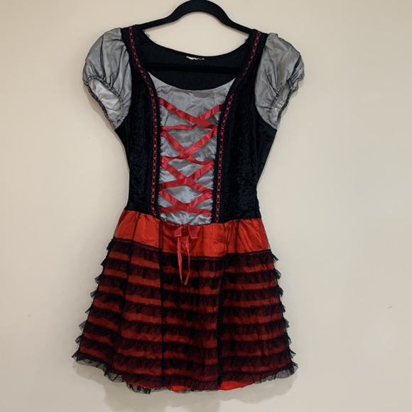 Spirit riding hood Halloween costume. Dark red. Adult costume small size 4-6 - Picture 7 of 10